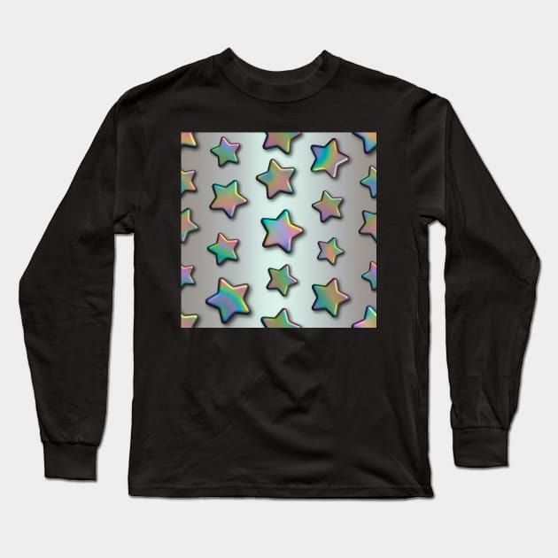 Iridescent Stars Long Sleeve T-Shirt by dinaaaaaah